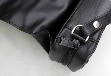 From Germany Black Leather 2-Pipe Bag